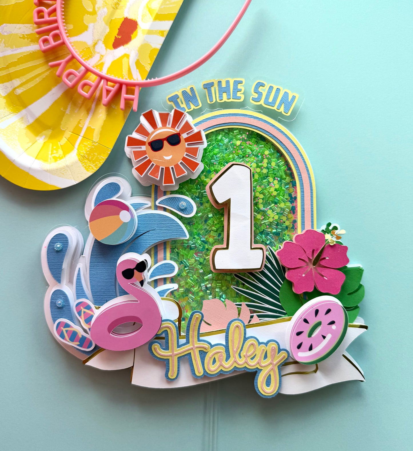 One In The Sun Cake Topper 1st birthday