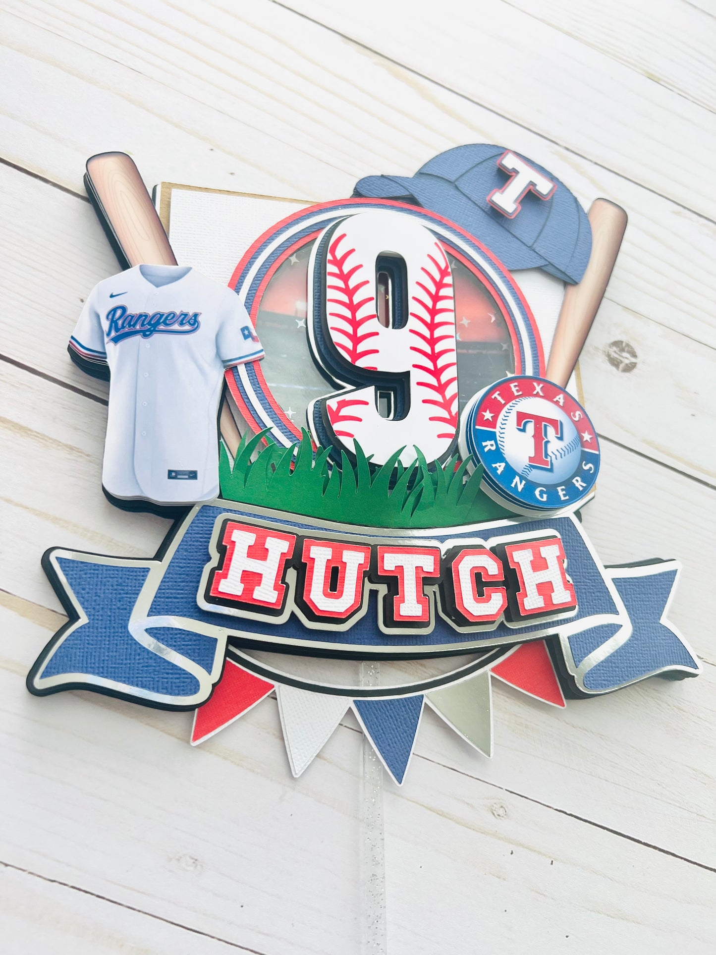 Hit a Home Run at Your baseball Themed Party with this Texas Rangers Topper Little League baseball