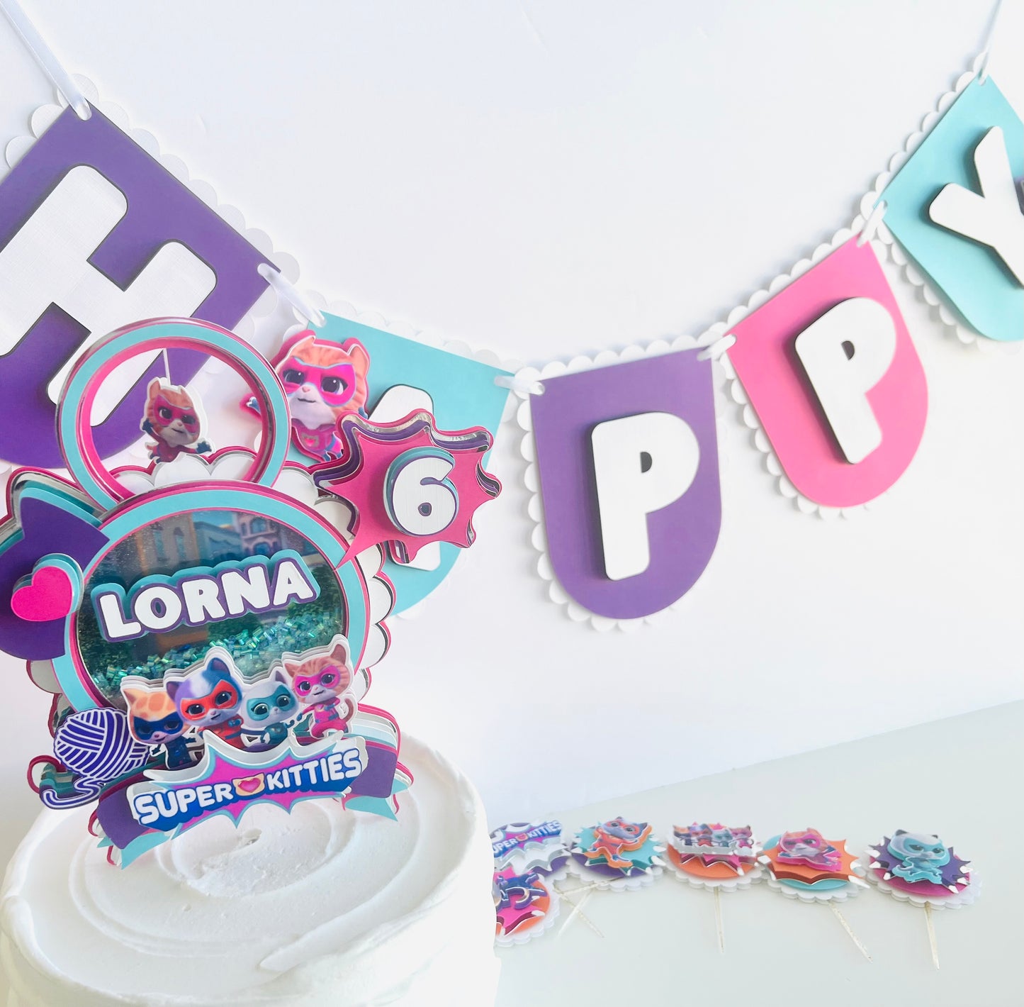 Super Kitties Cake Topper