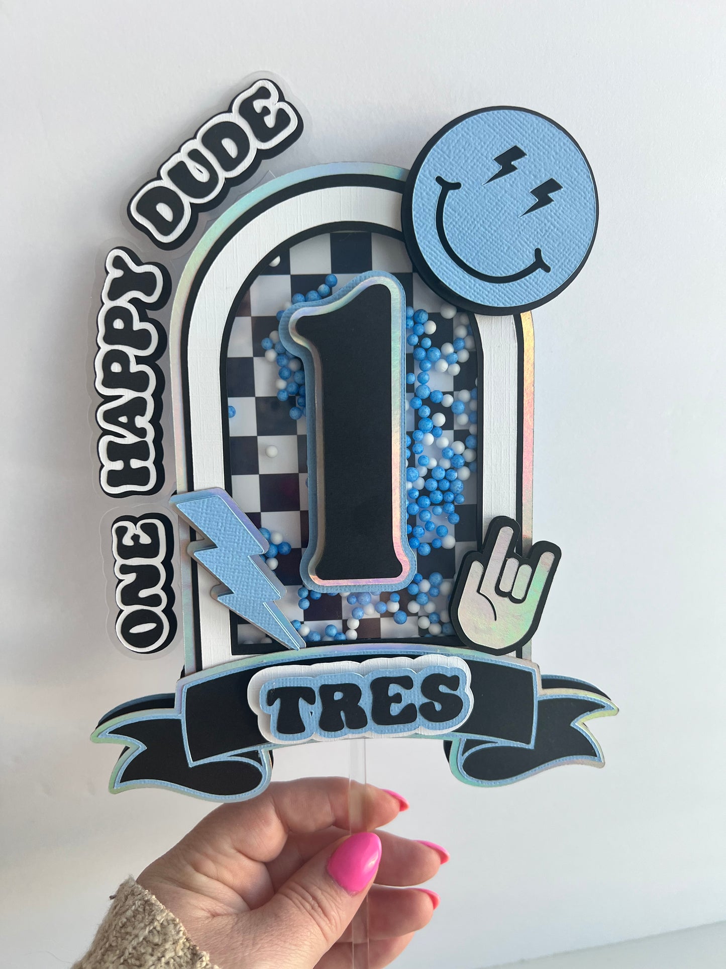 One Cool Dude Cake Topper One Happy Dude Birthday