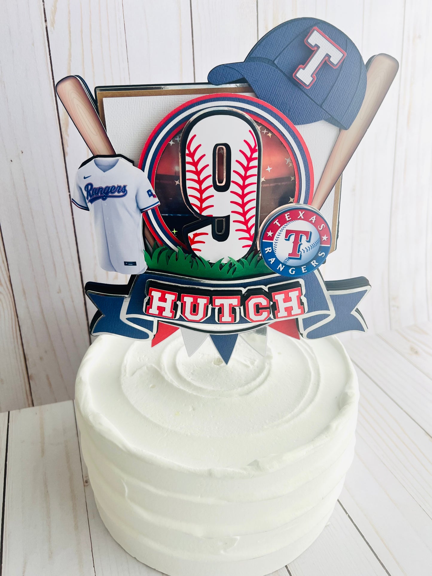 Hit a Home Run at Your baseball Themed Party with this Texas Rangers Topper Little League baseball