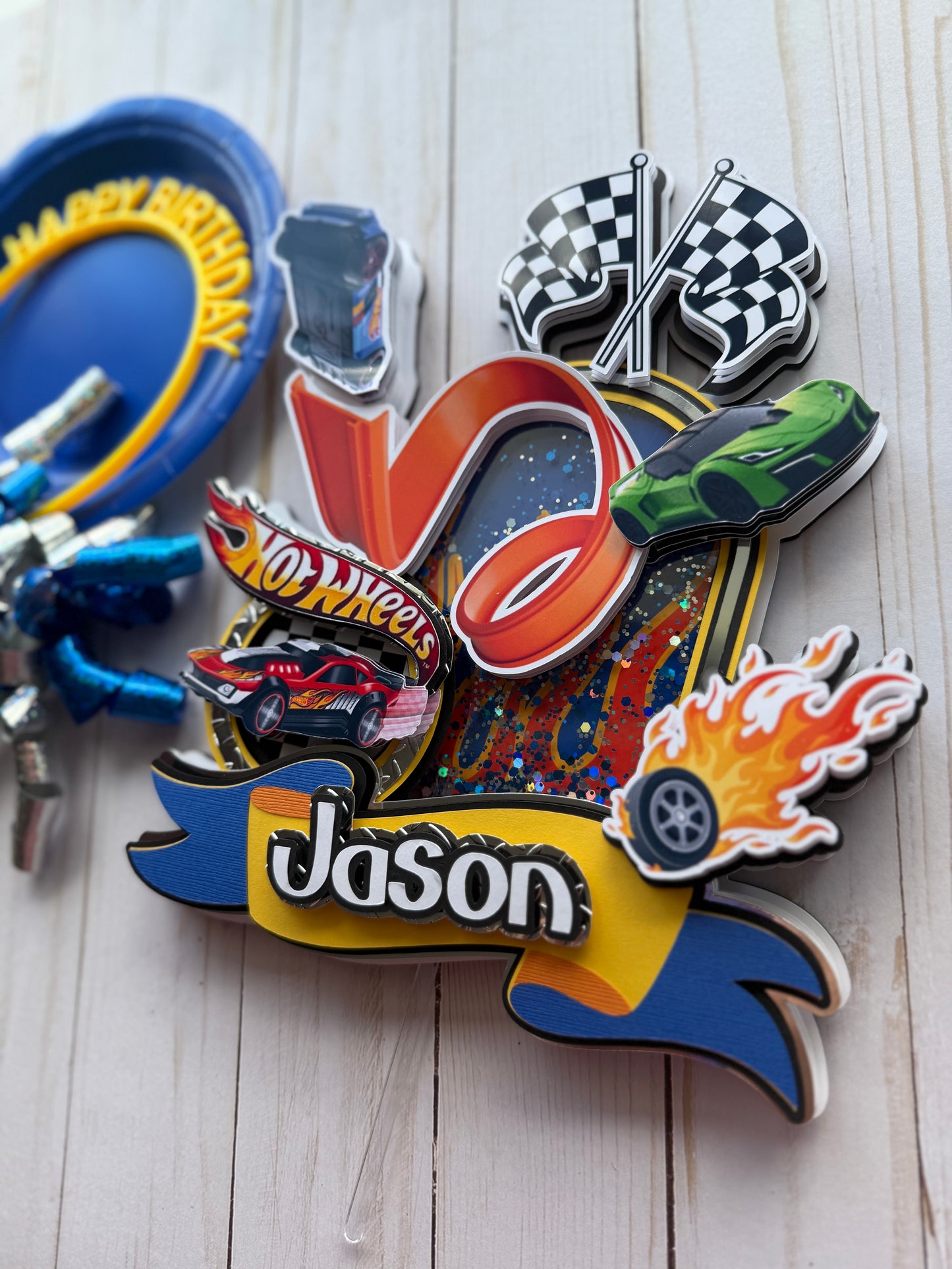 Race car Cake Topper Hot Wheels