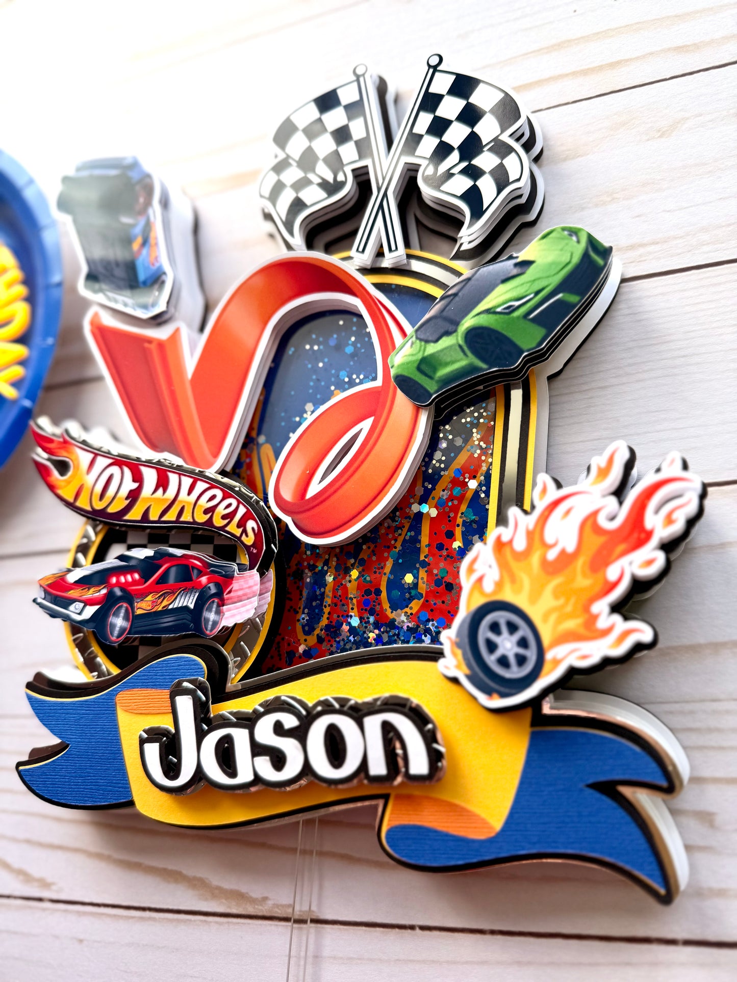Race car Cake Topper Hot Wheels