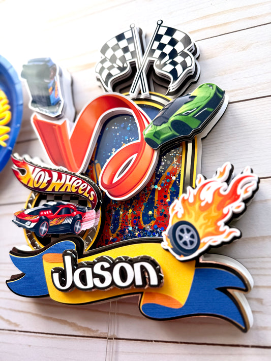 Race car Cake Topper Hot Wheels