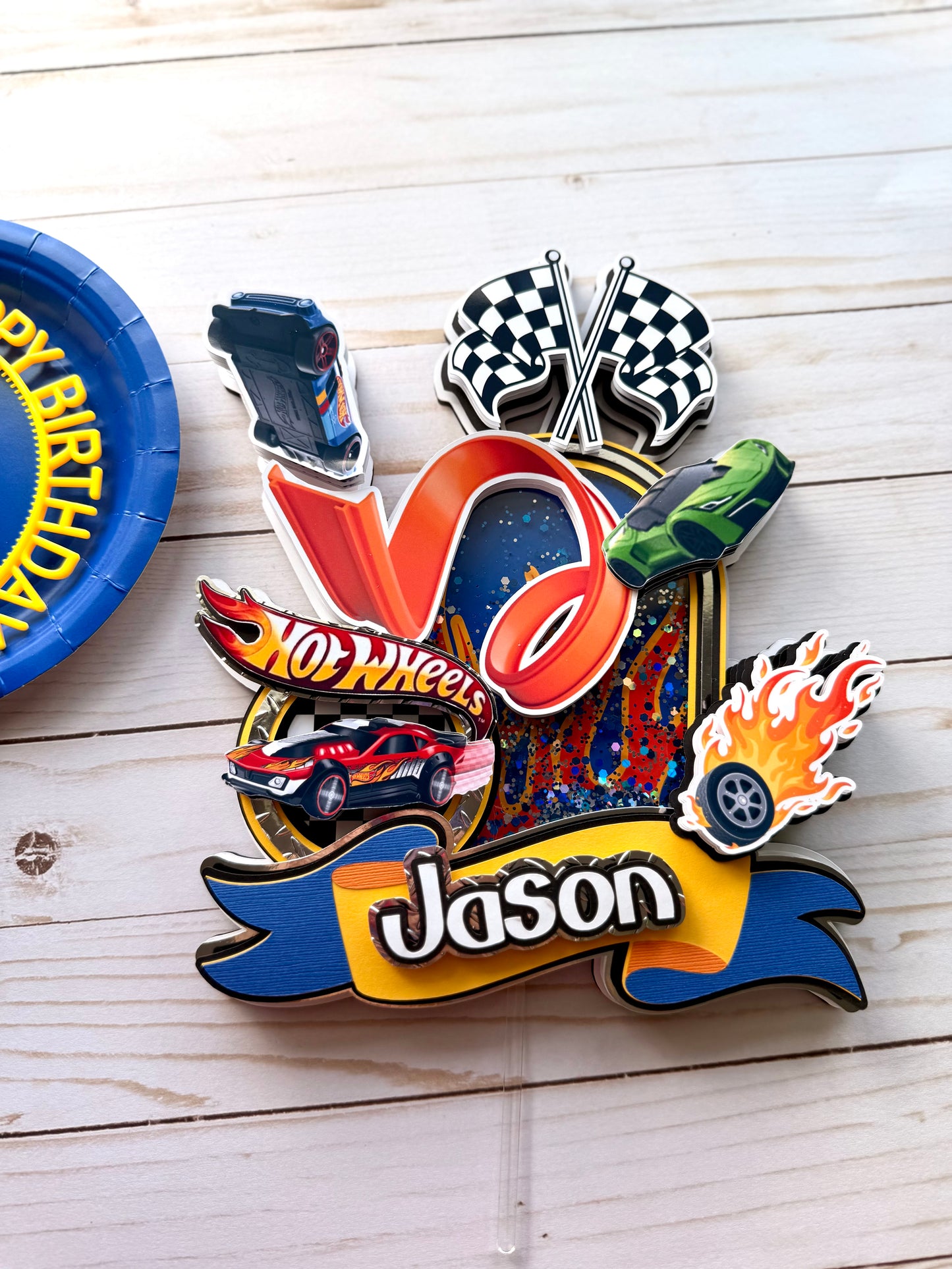Race car Cake Topper Hot Wheels