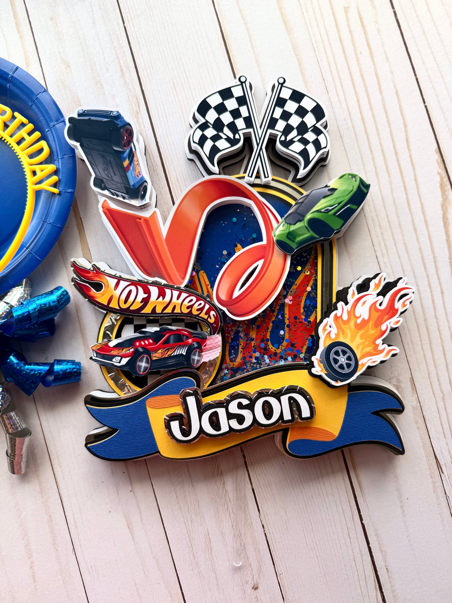 Race car Cake Topper Hot Wheels