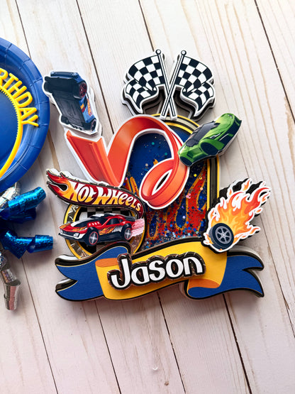 Race car Cake Topper Hot Wheels