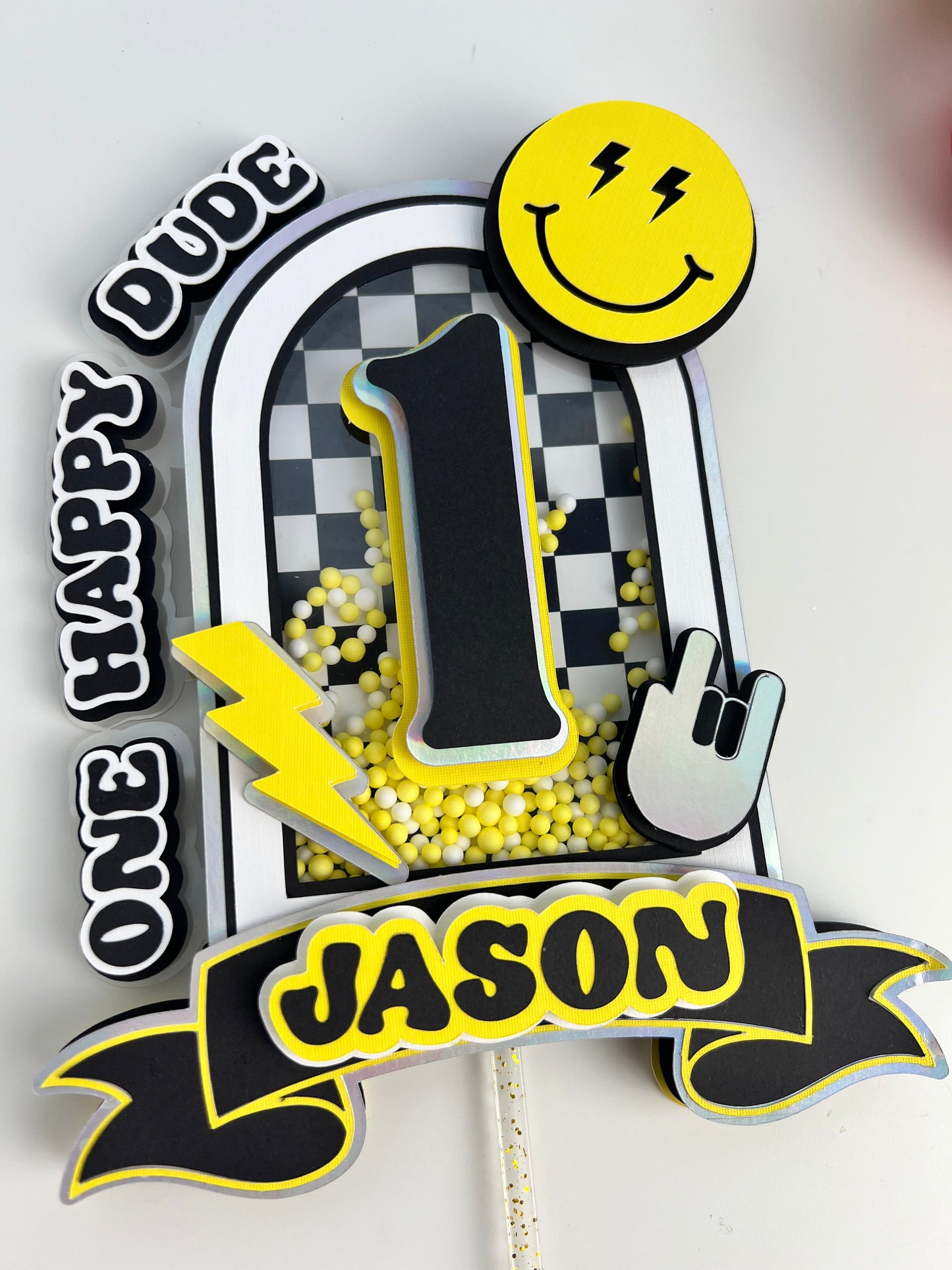 One Cool Dude Cake Topper One Happy Dude Birthday