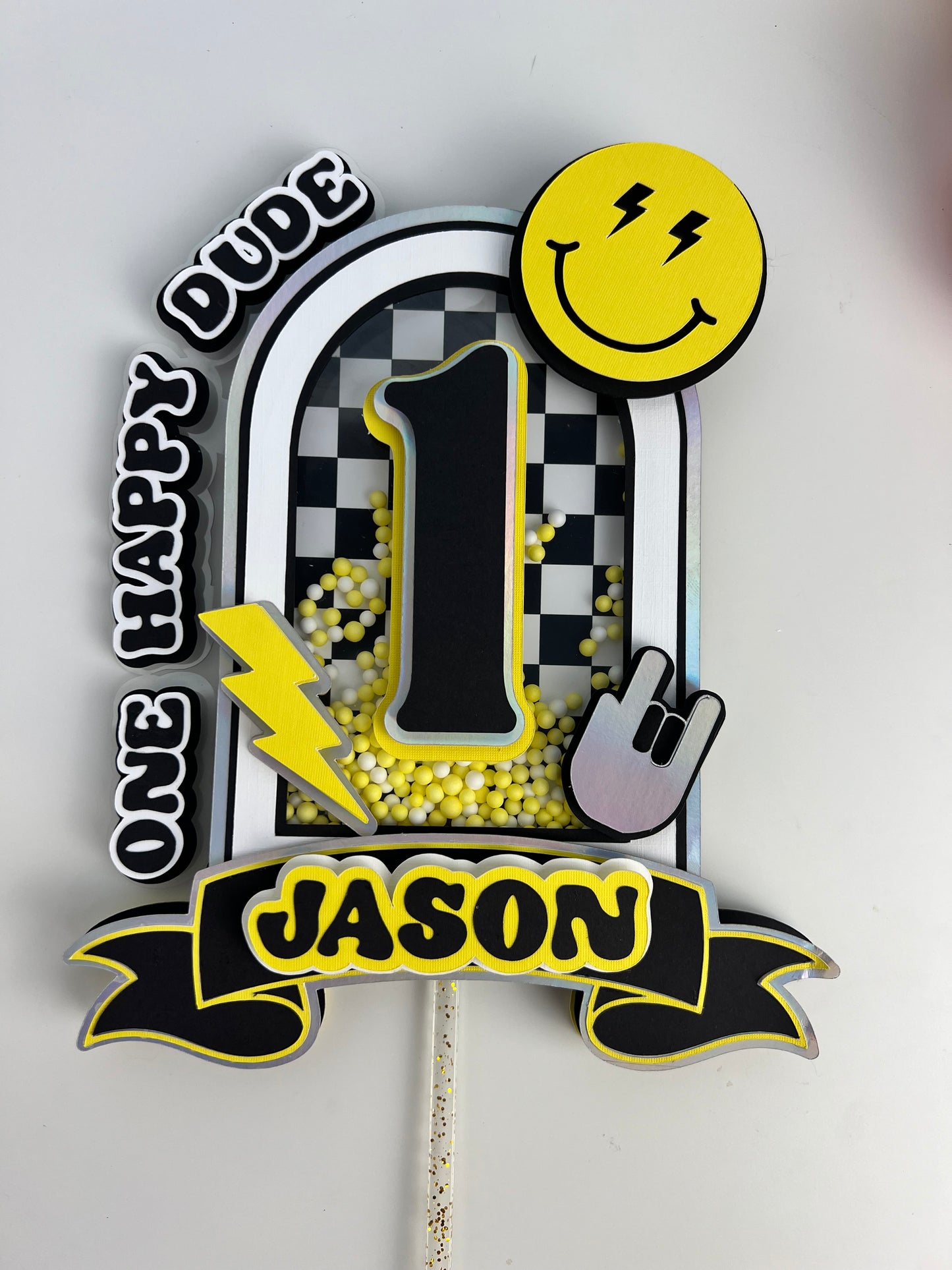 One Cool Dude Cake Topper One Happy Dude Birthday