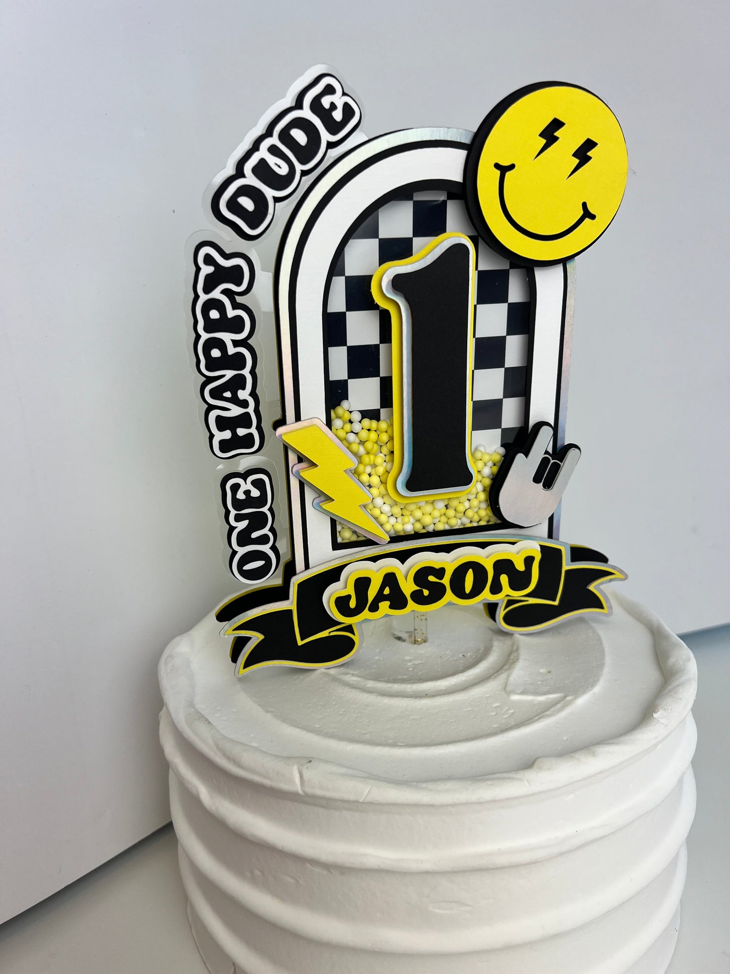 One Cool Dude Cake Topper One Happy Dude Birthday