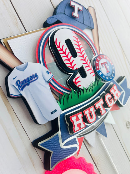 Hit a Home Run at Your baseball Themed Party with this Texas Rangers Topper Little League baseball