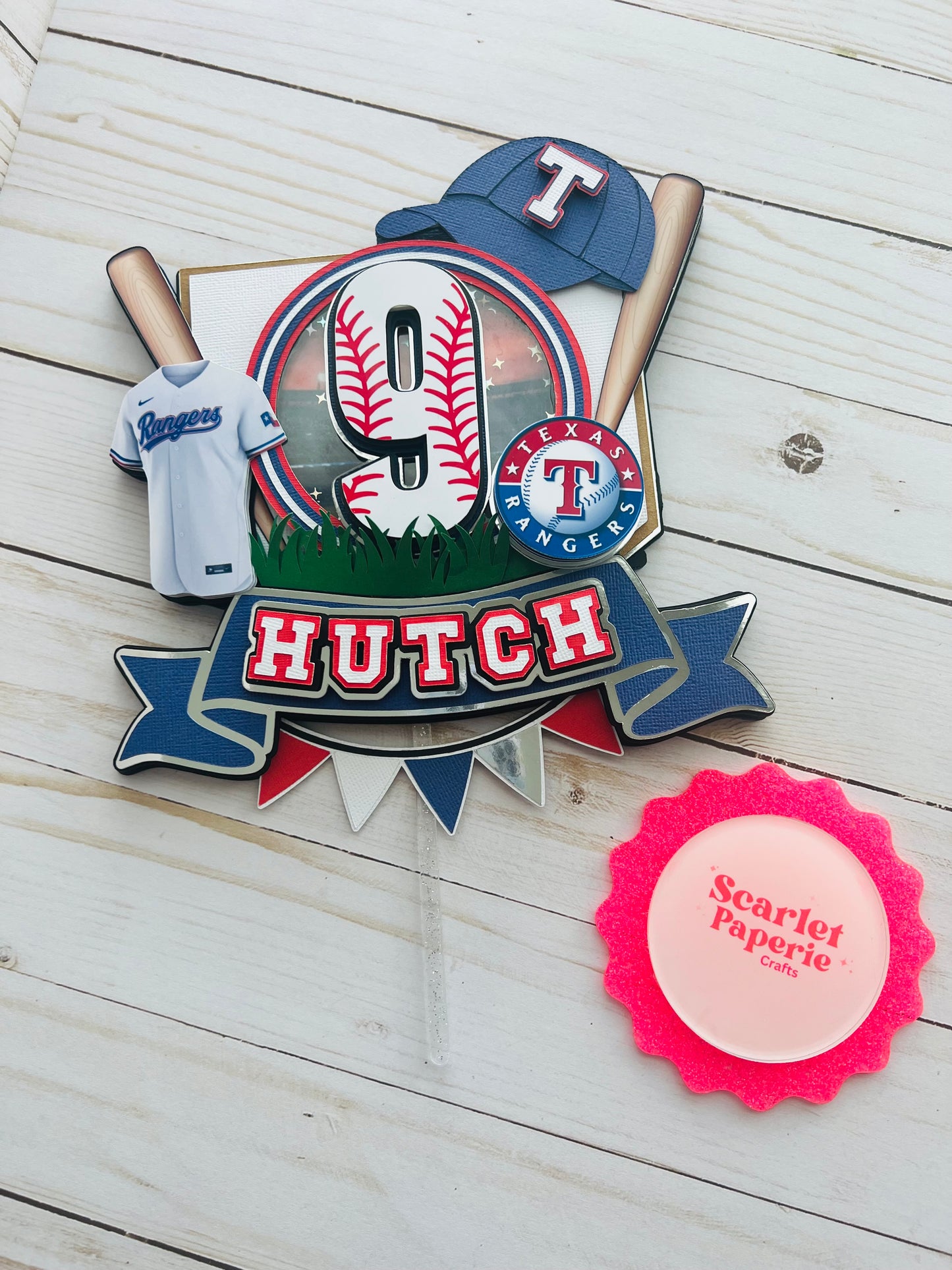 Hit a Home Run at Your baseball Themed Party with this Texas Rangers Topper Little League baseball