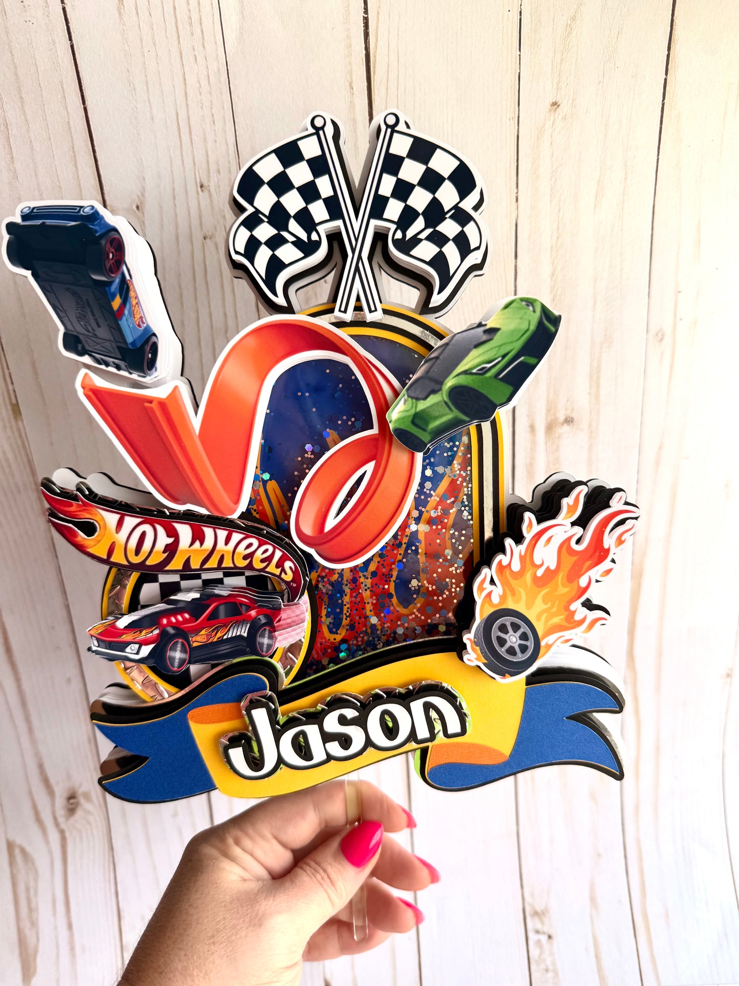 Race car Cake Topper Hot Wheels