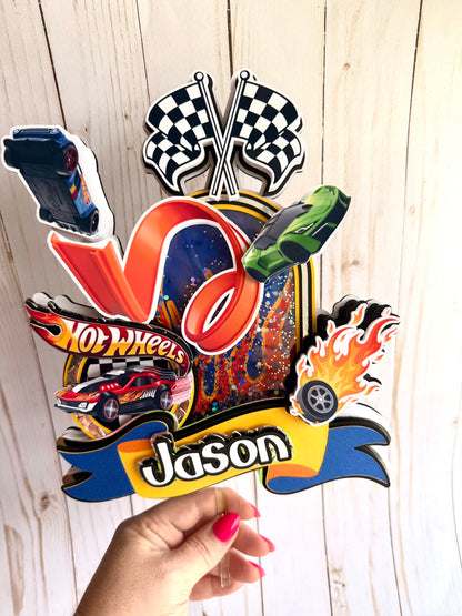 Race car Cake Topper Hot Wheels