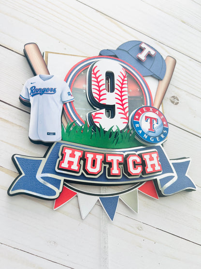 Hit a Home Run at Your baseball Themed Party with this Texas Rangers Topper Little League baseball