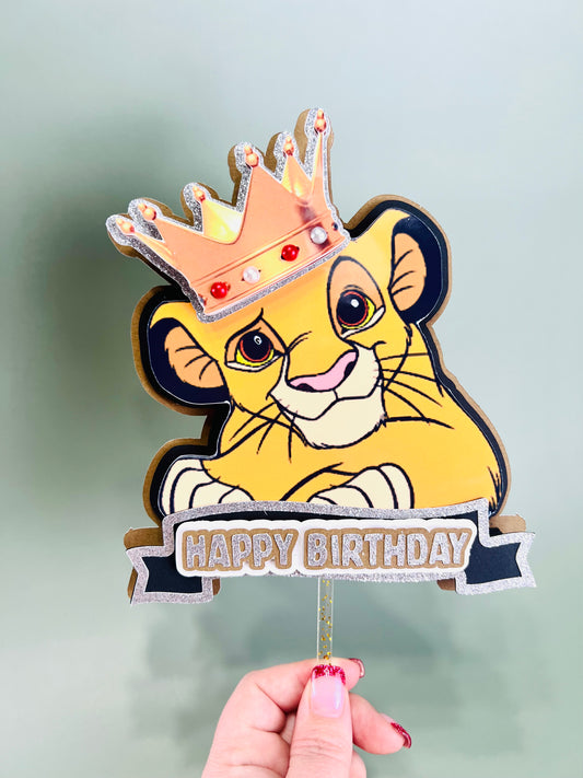 Smash Cake 3D Birthday Cake Topper Lion Simba Centerpiece