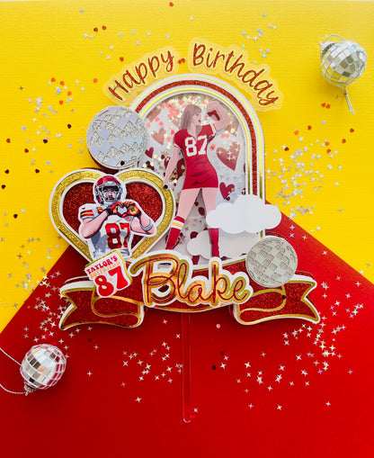 Taylor Swift and Travis Kelce Cake topper
