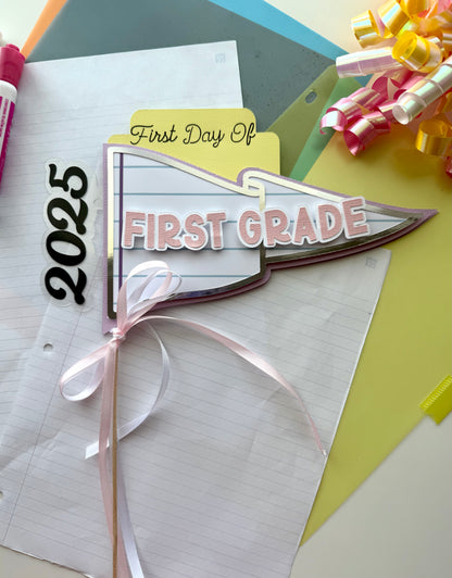 First Day of School & Last Day of School Pennant Flag Signs