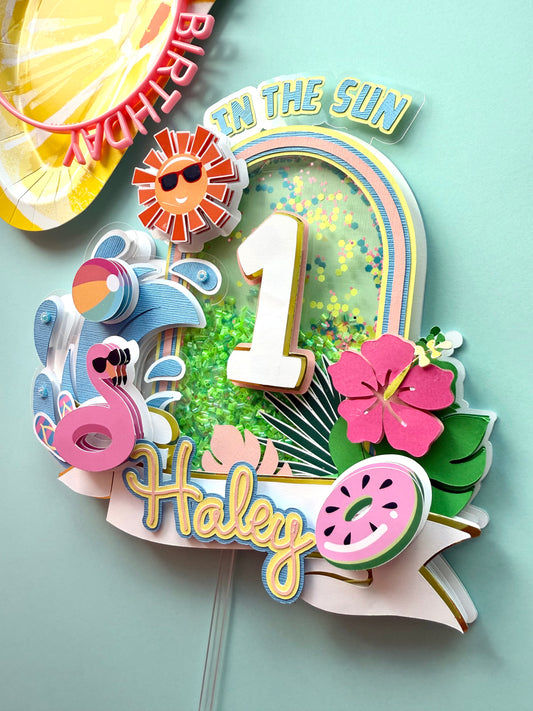 One In The Sun Cake Topper 1st birthday