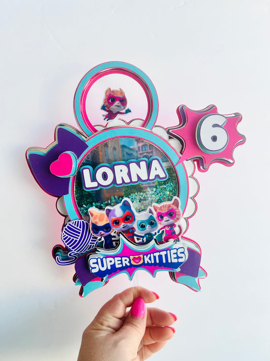 Super Kitties Cake Topper