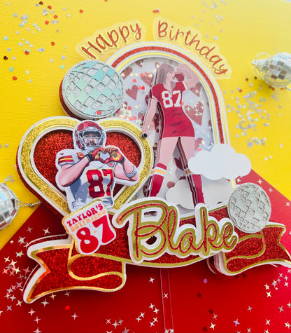 Taylor Swift and Travis Kelce Cake topper
