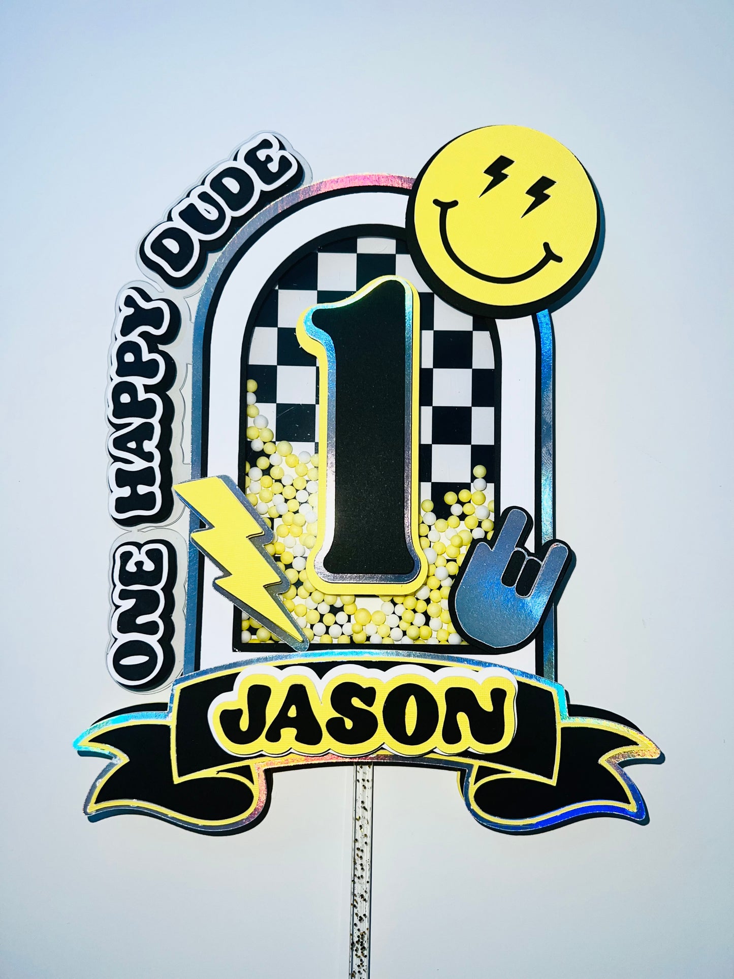 One Cool Dude Cake Topper One Happy Dude Birthday