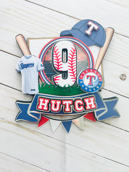 Hit a Home Run at Your baseball Themed Party with this Texas Rangers Topper Little League baseball