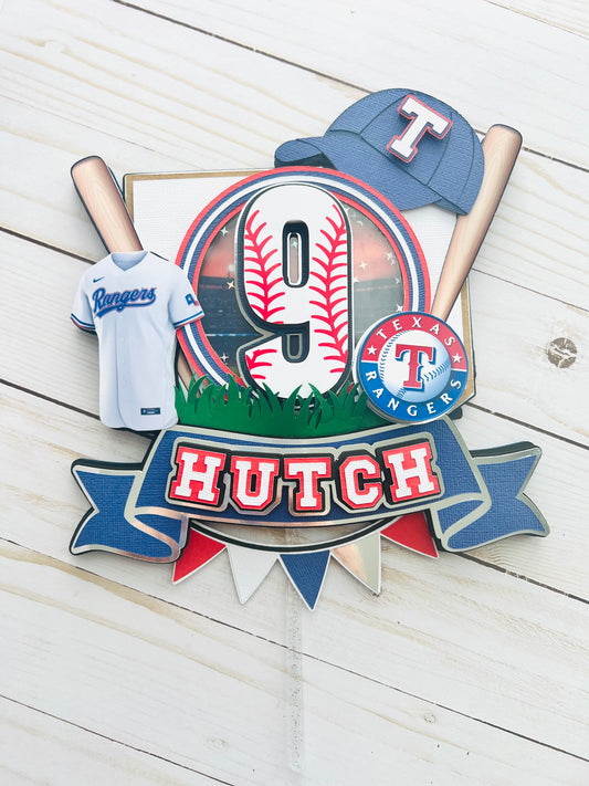 Hit a Home Run at Your baseball Themed Party with this Texas Rangers Topper Little League baseball