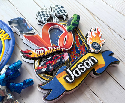 Race car Cake Topper Hot Wheels