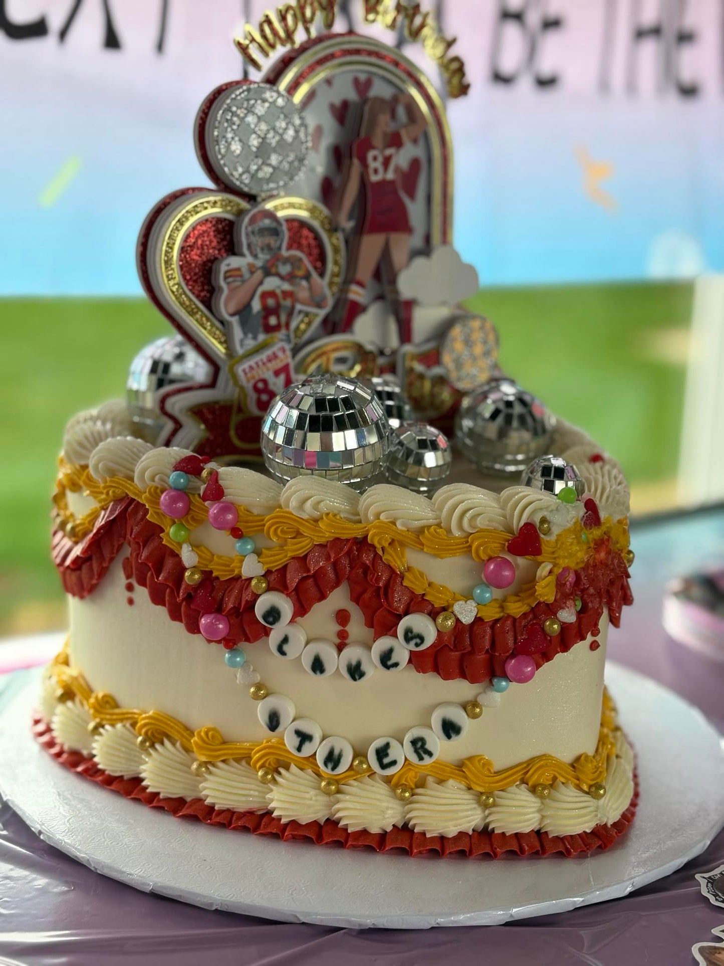 Taylor Swift and Travis Kelce Cake topper