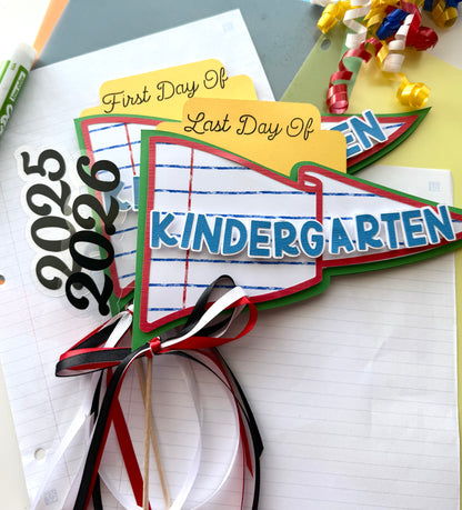 First Day of School & Last Day of School Pennant Flag Signs