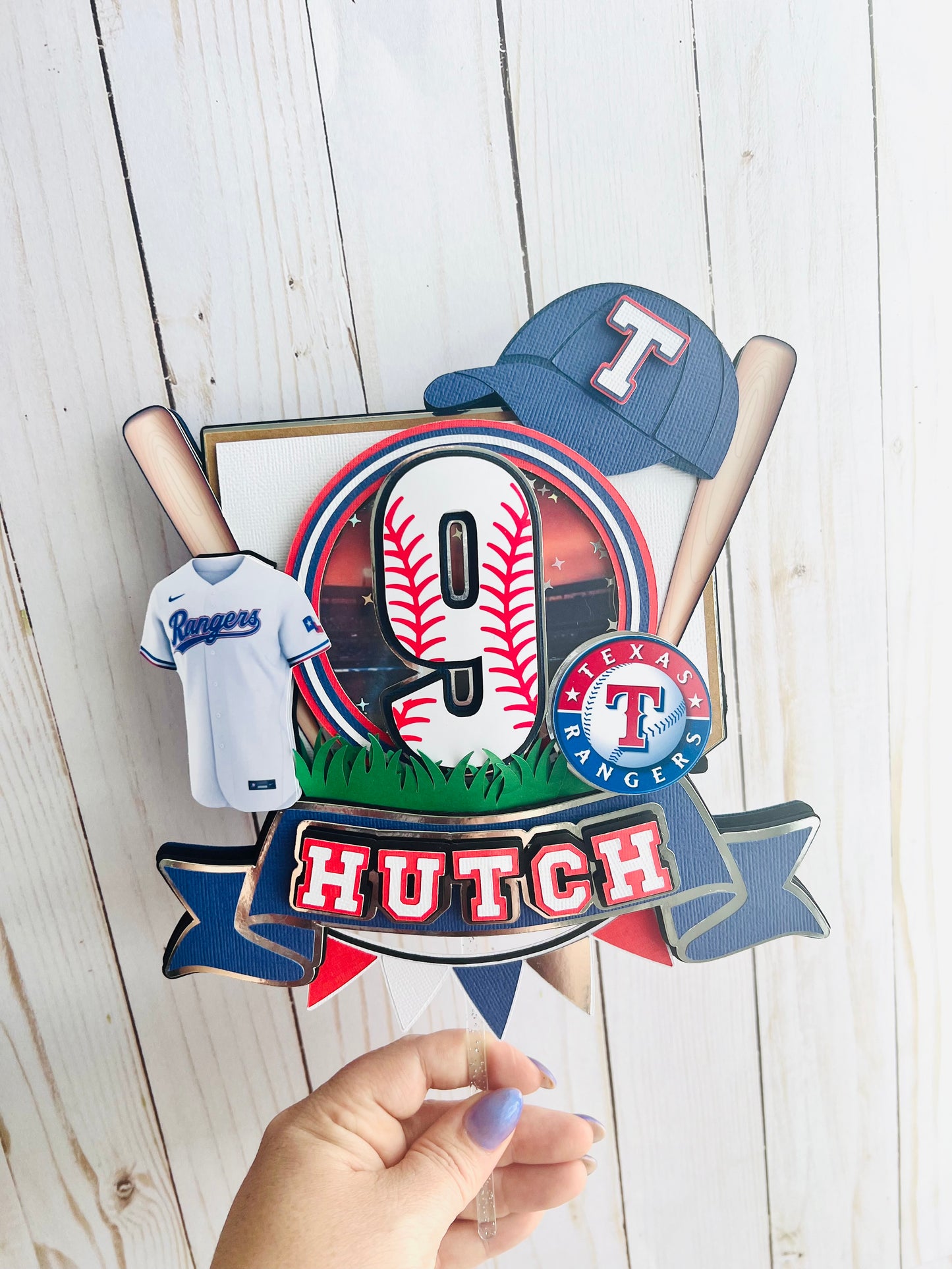 Hit a Home Run at Your baseball Themed Party with this Texas Rangers Topper Little League baseball