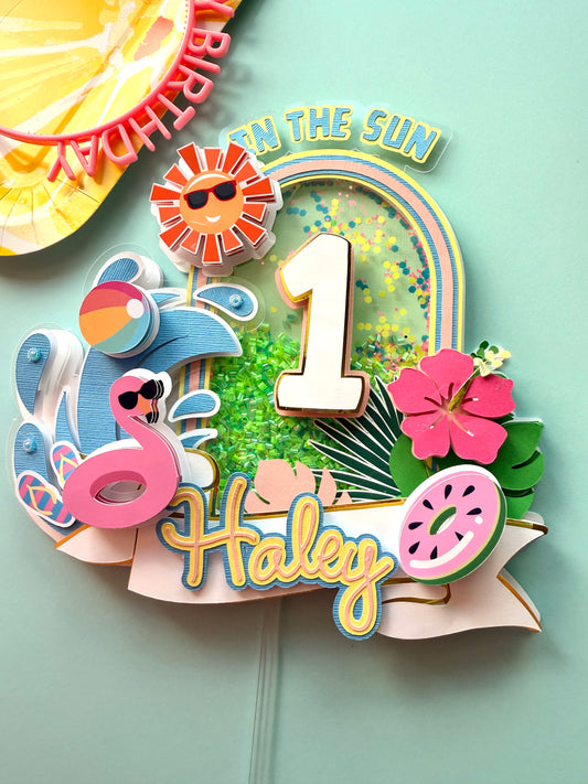One In The Sun Cake Topper 1st birthday
