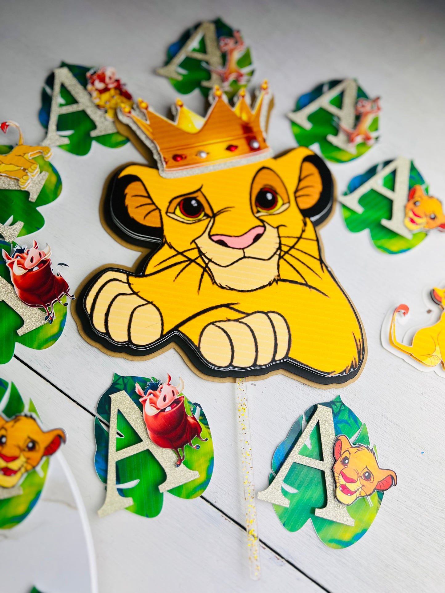 Smash Cake 3D Birthday Cake Topper Lion Simba Centerpiece